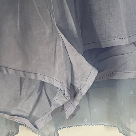 Katie J NYC Tween Bailee Skort Baby Blue Ruched Waist Ruffled Tiers Size L NWT - Picture 4 of 10